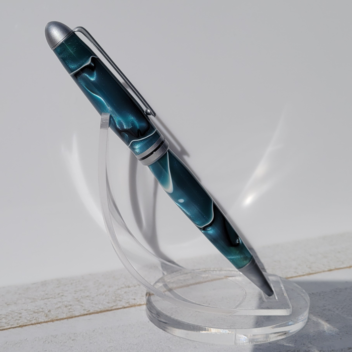 #15 Euro Style Pen - Dark Blue and Light Blue Acrylic