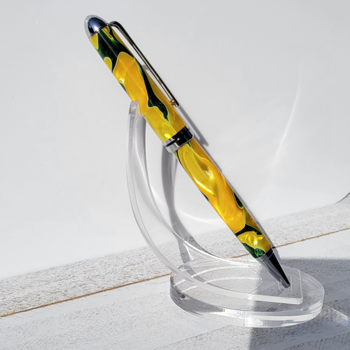 #9 Euro Style Pen - Yellow and Black Acrylic