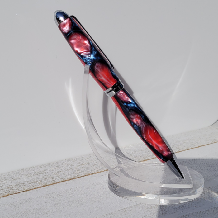 #21 Euro Style Pen - Red and Blue Acrylic