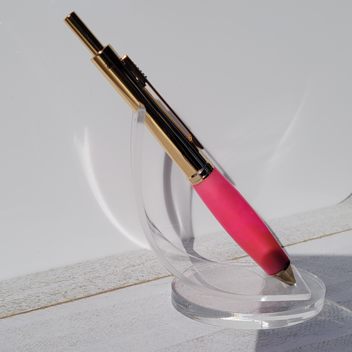 Bright Pink Acrylic Four-Way Pen #1