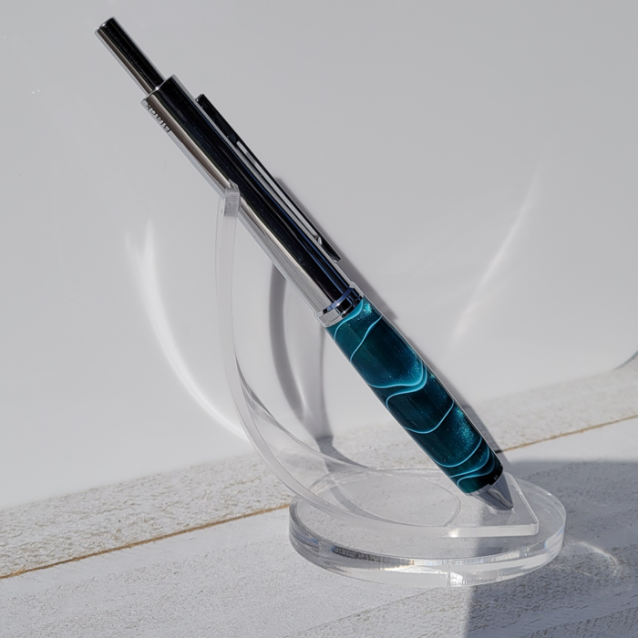 Dark Blue and Light Blue Acrylic Four-Way Pen